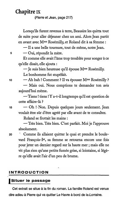 Prévisualisation du document Chapitre ix (Pierre et Jean, page 217): commentaire (Maupassant)