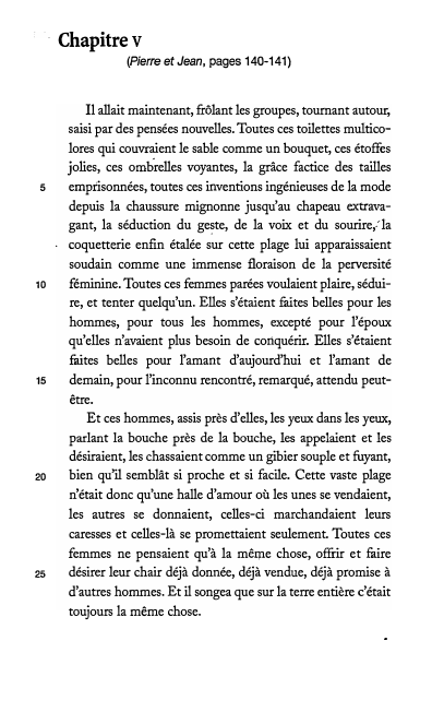Prévisualisation du document Chapitre V (Pierre et Jean, pages 140-141): commentaire (Maupassant)