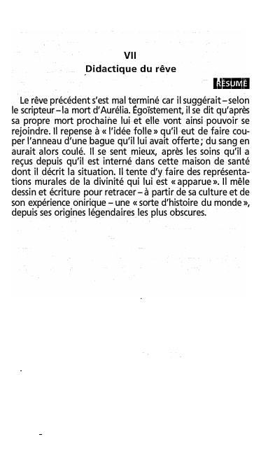Prévisualisation du document Chapitre VII
Didactique du rêve d'Aurélia de Nerval