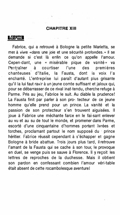Prévisualisation du document CHAPITRE XIII - la Chartreuse de Parme