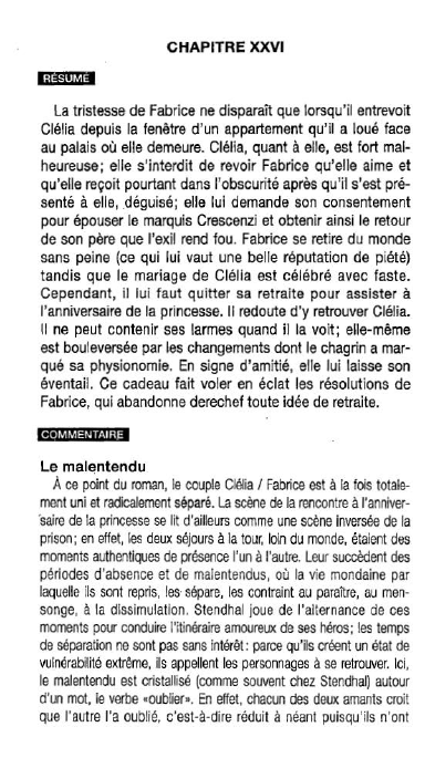 Prévisualisation du document CHAPITRE XXVI - La Chartreuse de Parme  de Stendhal