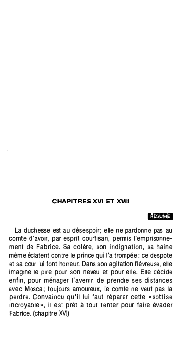 Prévisualisation du document CHAPITRES XVI ET XVII de La Chartreuse de Parme de Stendhal
