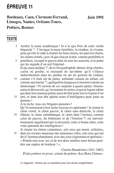 Prévisualisation du document Charles Baudelaire (1821-1867) Petits poèmes en prose, extrait du poème «Les Bons Chiens».