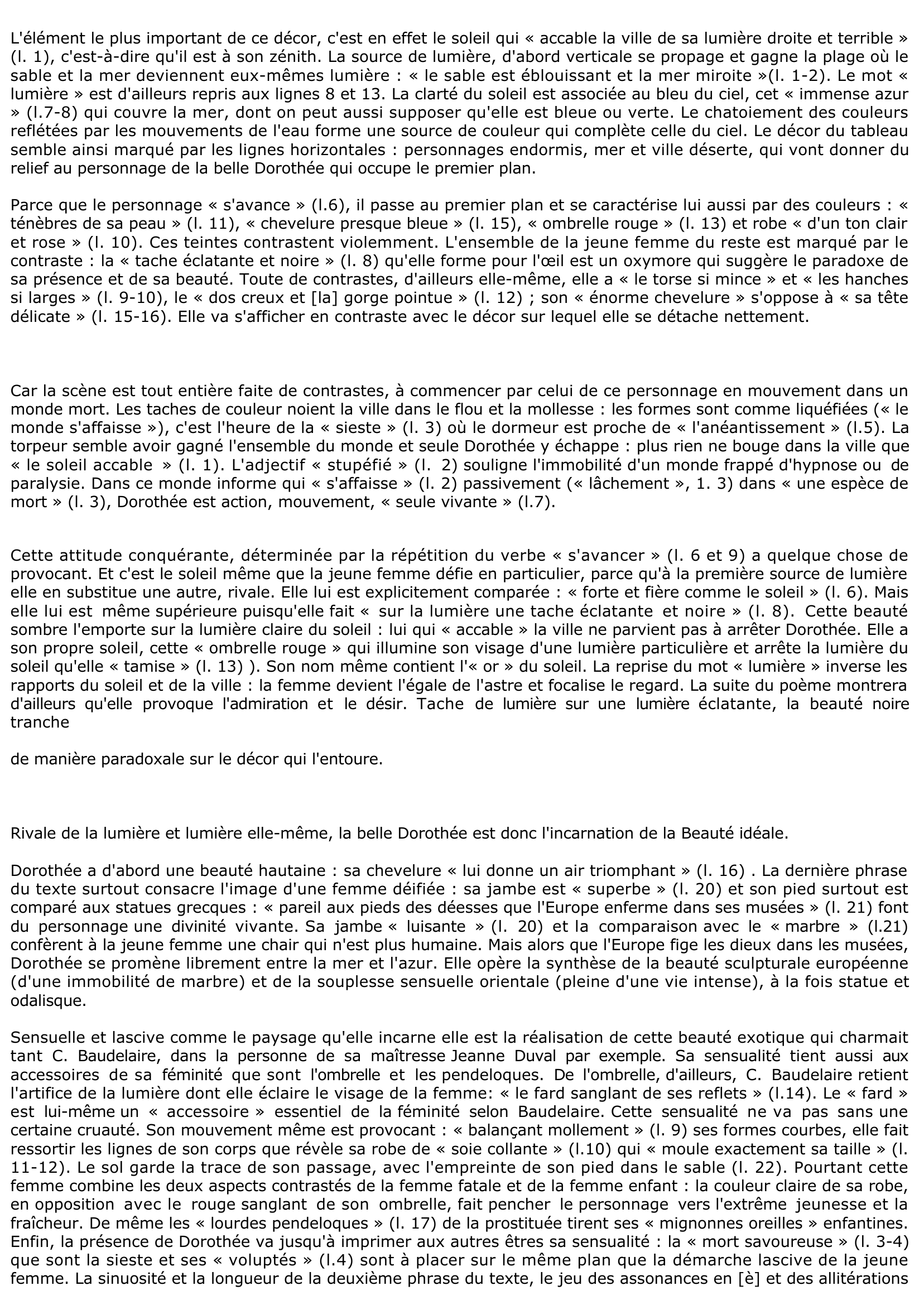 Prévisualisation du document Charles Baudelaire (« La Belle Dorothée », Le Spleen de Paris)