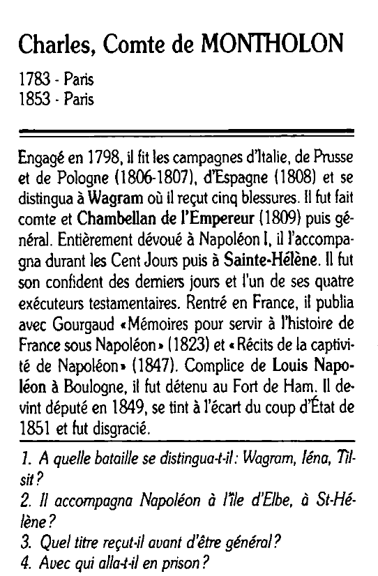 Prévisualisation du document Charles, Comte de MONTHOLON