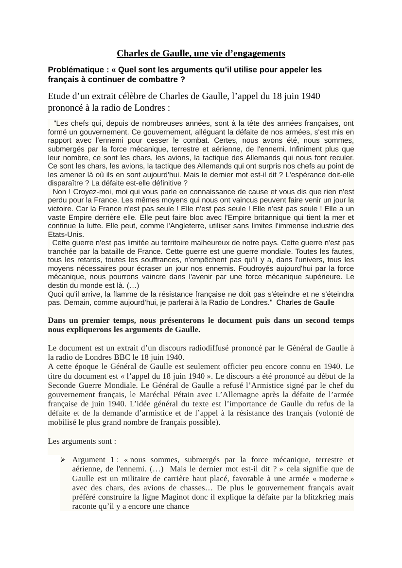 Prévisualisation du document Charles de Gaulle, une vie d&#8217;engagements