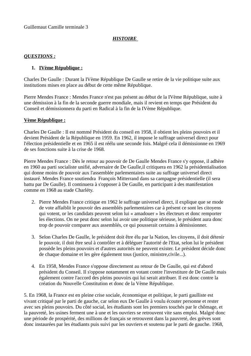 Prévisualisation du document Charles De Gaulle vs Pierre Mendes France