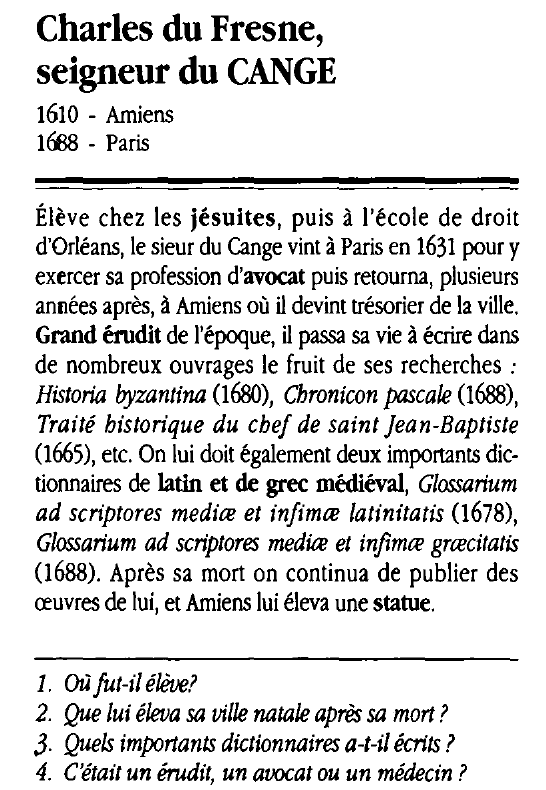 Prévisualisation du document Charles du Fresne, seigneur du CANGE