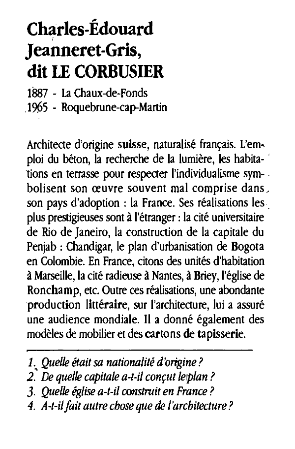 Prévisualisation du document Charles-Edouard Jeanneret-Gris, dit LE CORBUSIER