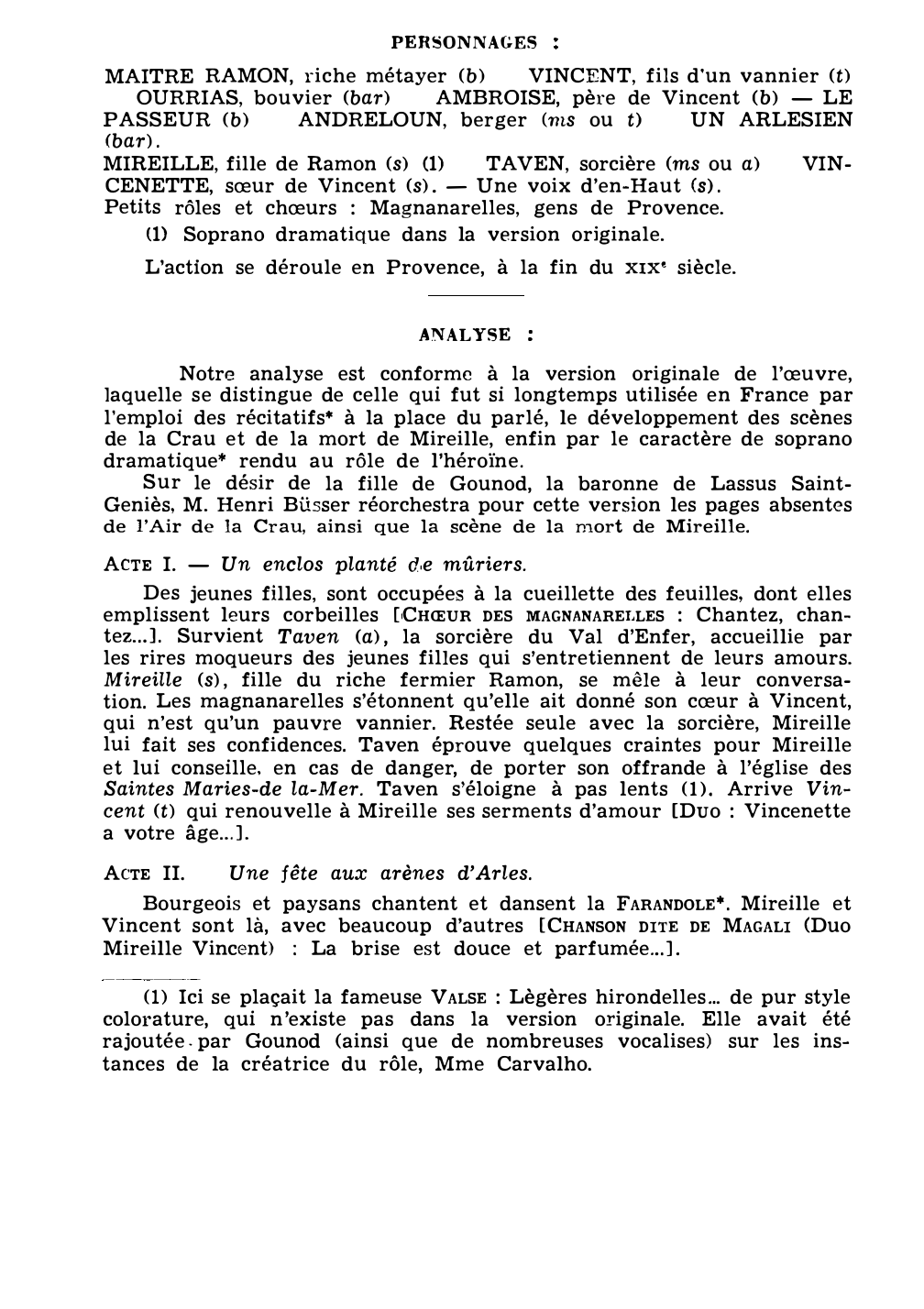Prévisualisation du document Charles GOUNOD: MIREILLE (résumé et analyse de l’œuvre – Répertoire lyrique)