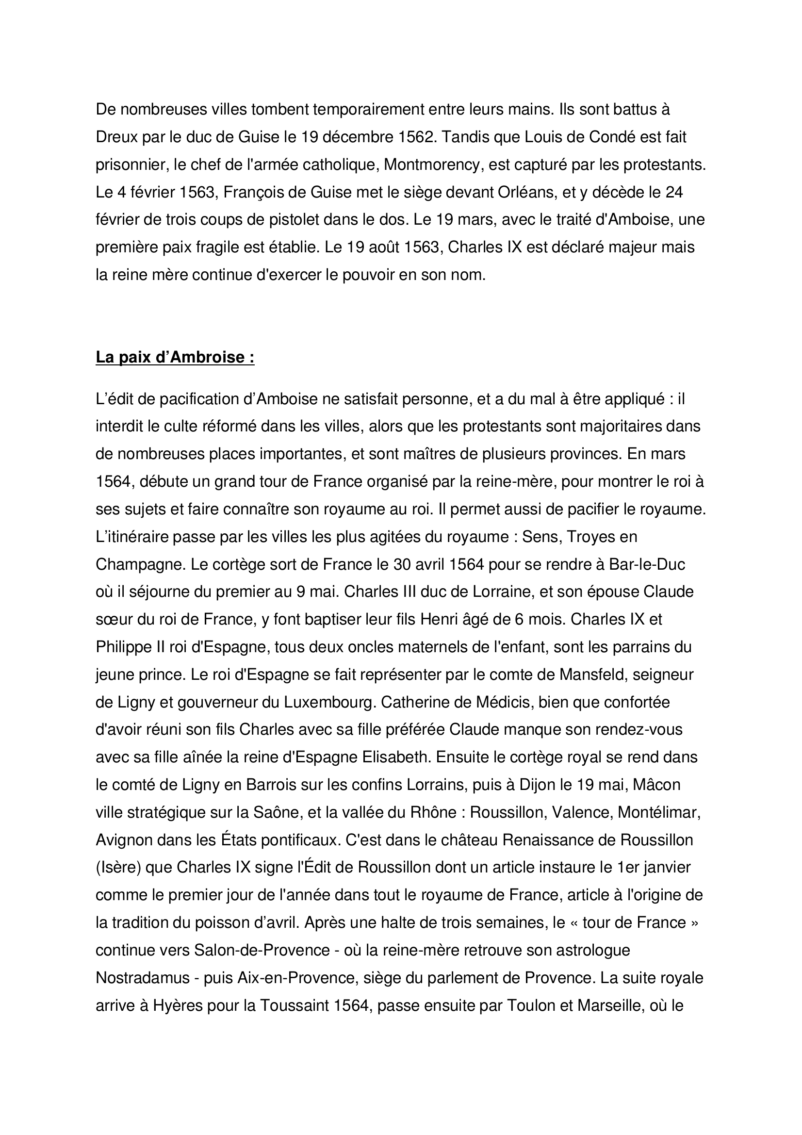 Prévisualisation du document Charles IX biographie