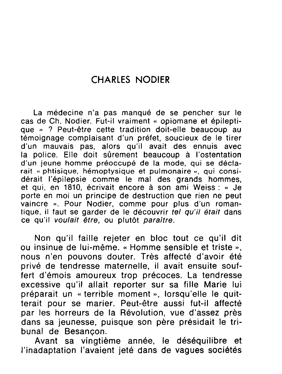 Prévisualisation du document CHARLES NODIER