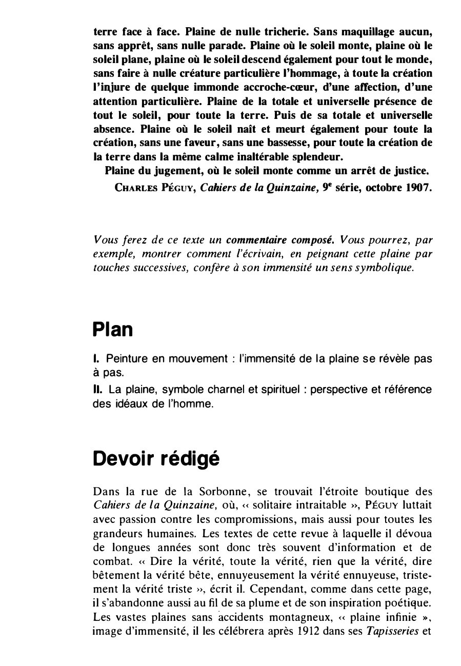 Prévisualisation du document CHARLES PÉGUY, Cahiers de la Quinzaine, 9e série, octobre 1907. Commentaire