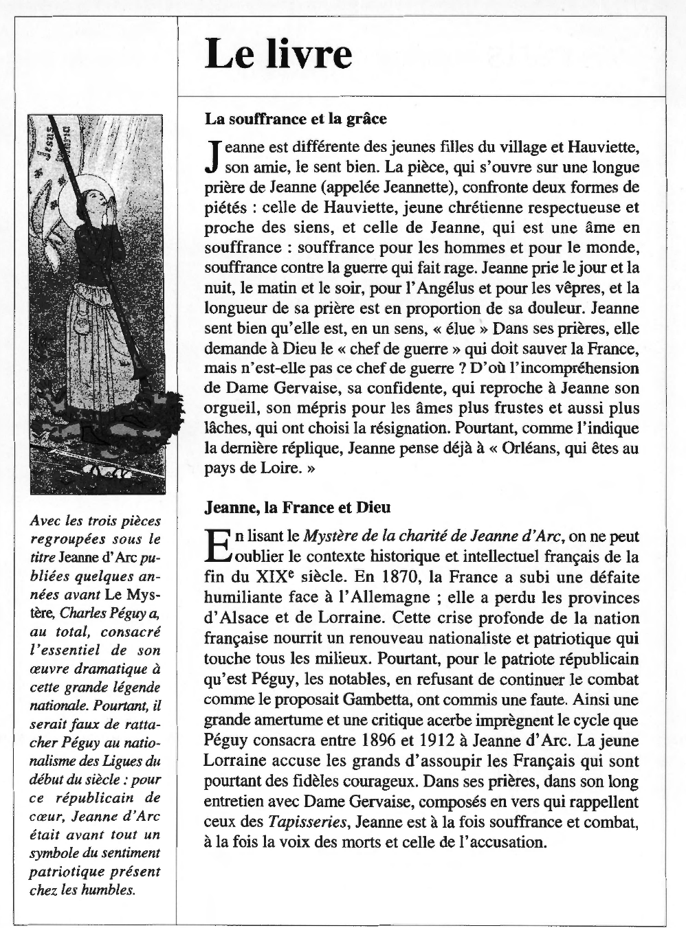 Prévisualisation du document Charles PÉGUY : Le Mystère de la charité de Jeanne d'Arc