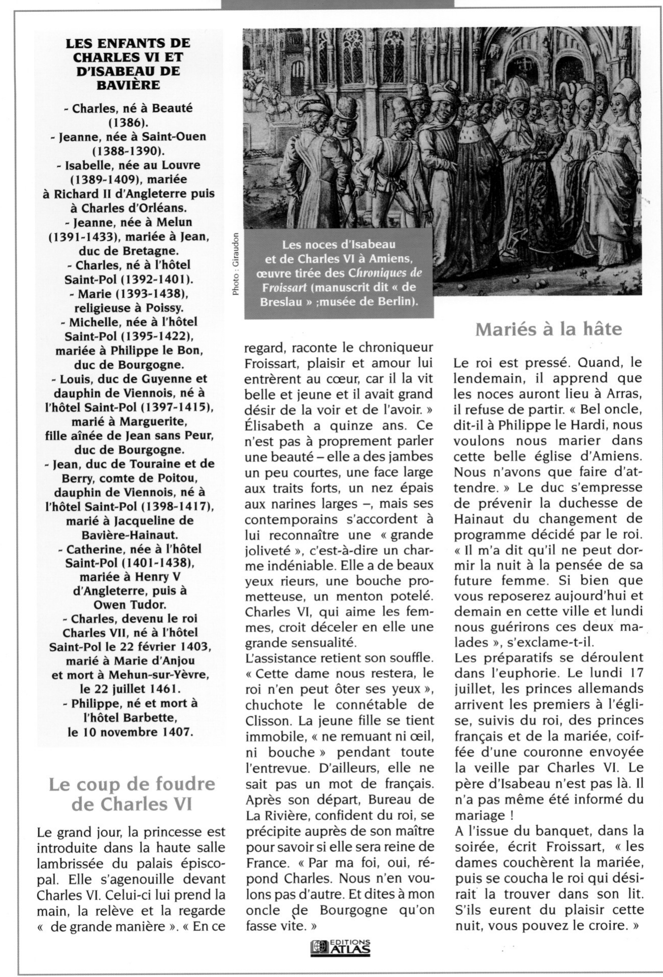 Prévisualisation du document Charles VI et Isabeau de Bavière les noces d'Amiens