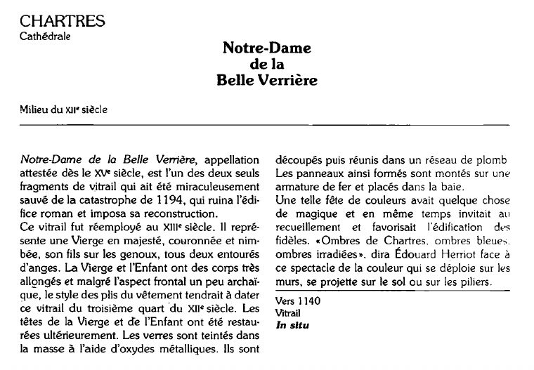 Prévisualisation du document CHARTRESCathédrale:Notre-Damede laBelle Verrière.
