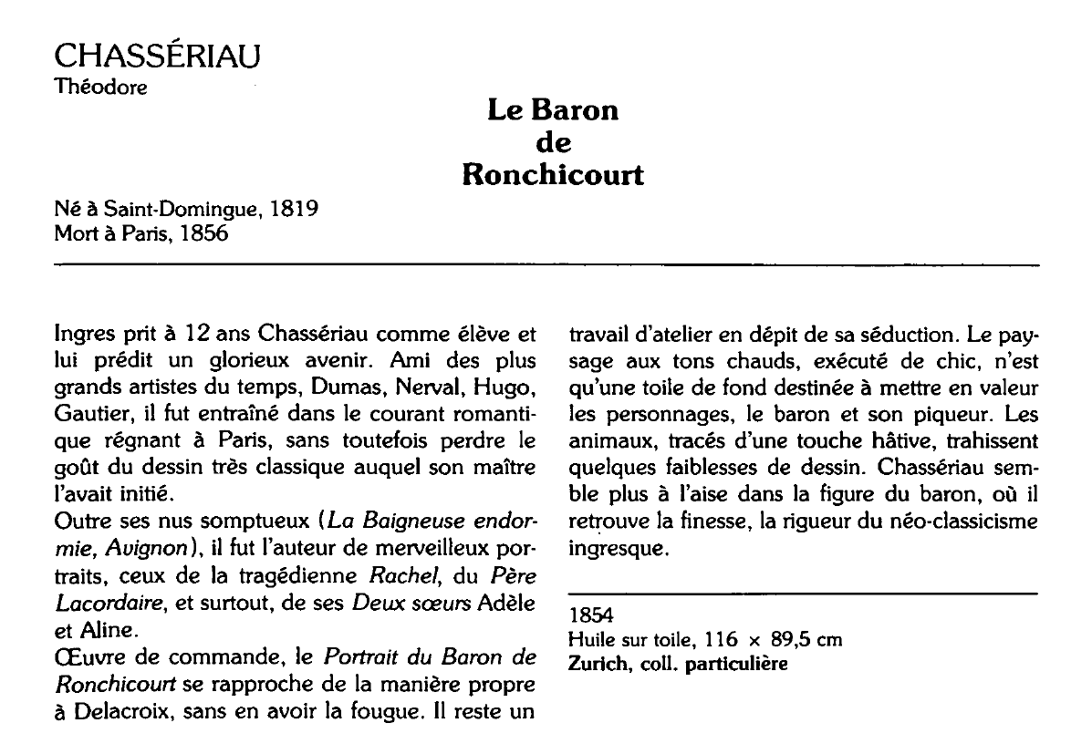 Prévisualisation du document CHASSÉRIAU Théodore:  Le Baron de Ranchicourt