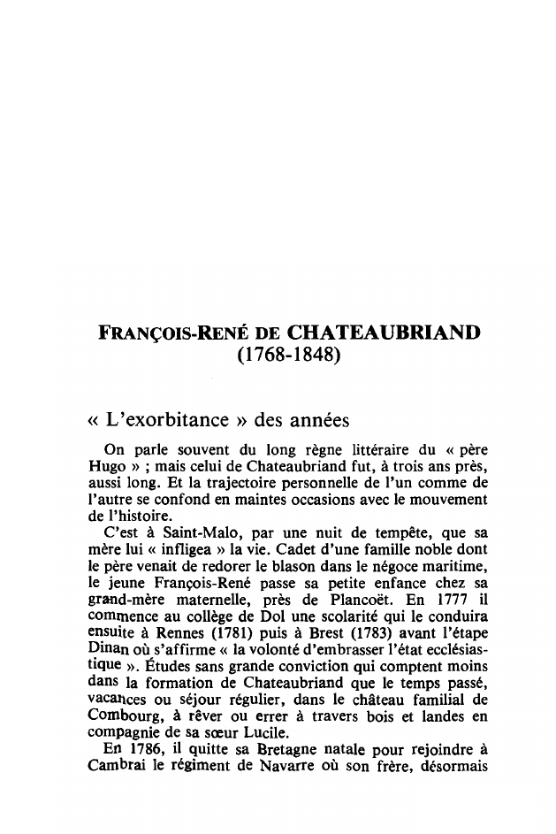 Prévisualisation du document Chateaubriand