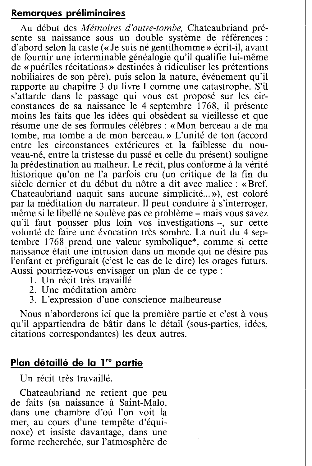 Prévisualisation du document CHATEAUBRIAND: Mémoires d'outre-tombe, 1er partie, livre 1, 3.
