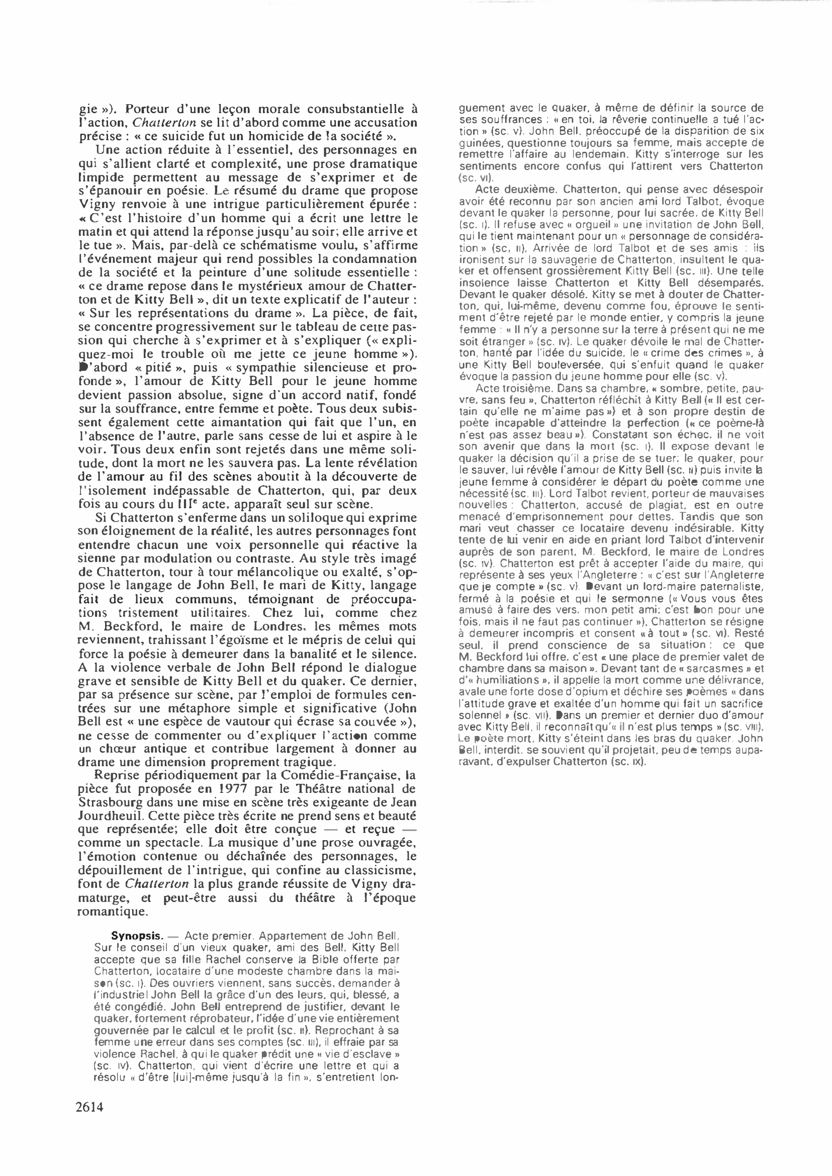 Prévisualisation du document Chatterton de Vigny  (résumé)