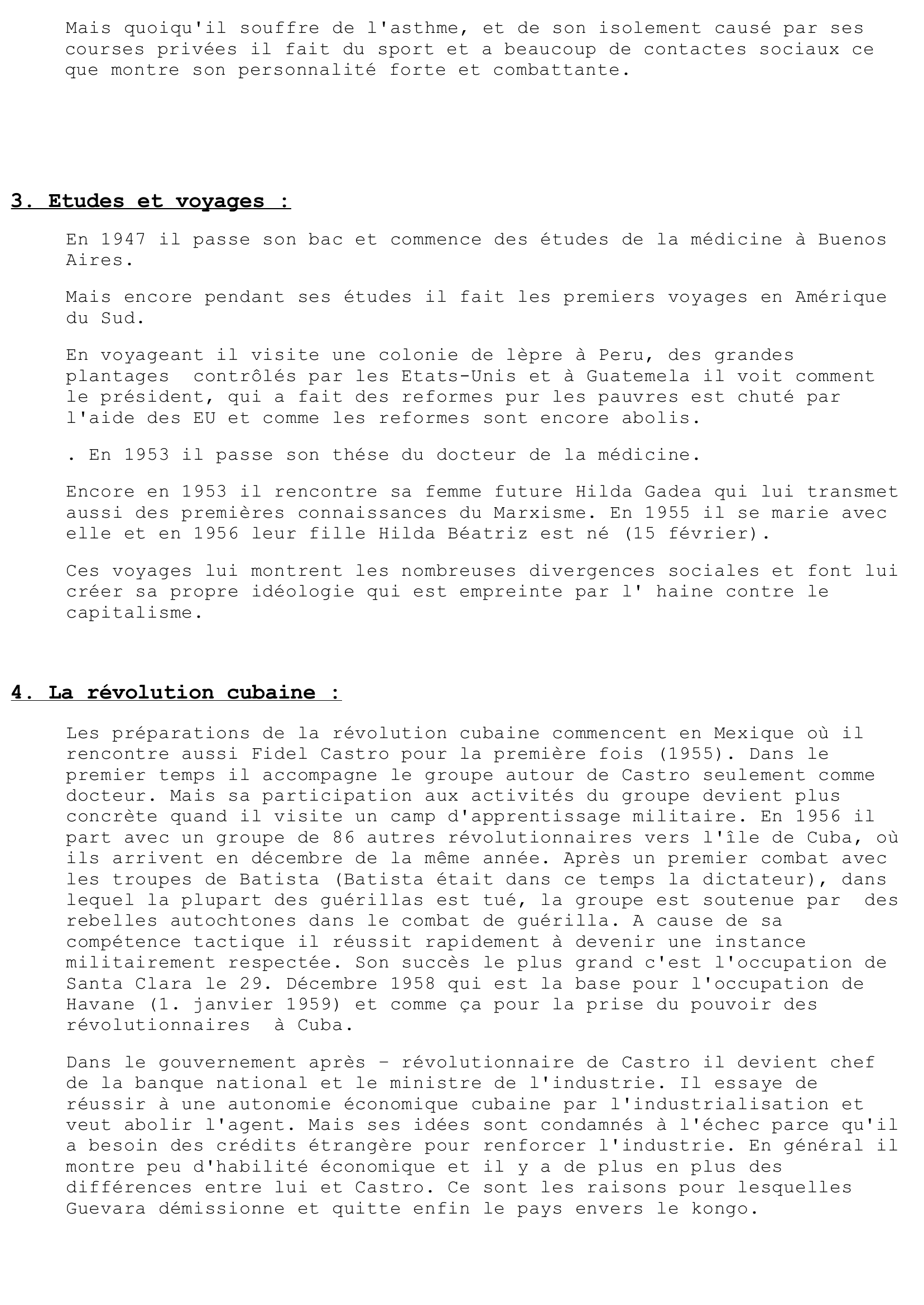 Prévisualisation du document Che Guevara