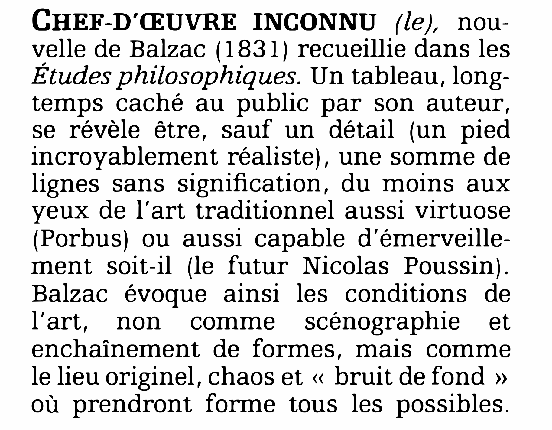 Prévisualisation du document Chef-d'OEUvre inconnu (le), de Balzac