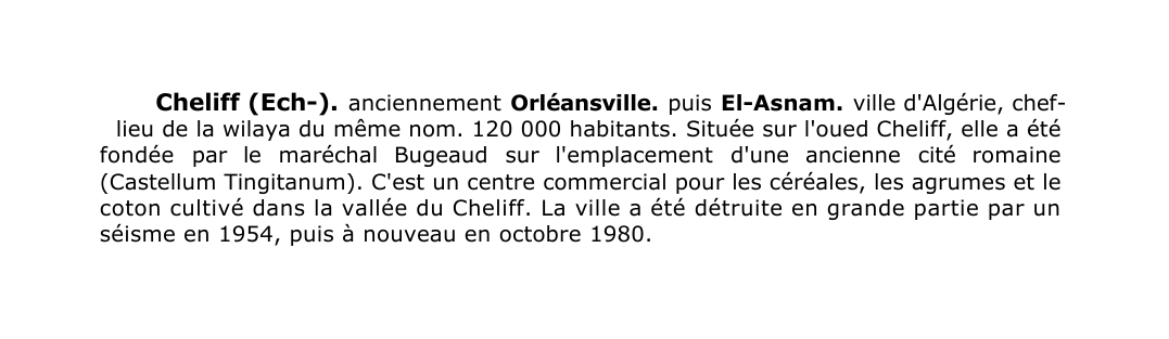 Prévisualisation du document Cheliff (Ech-).