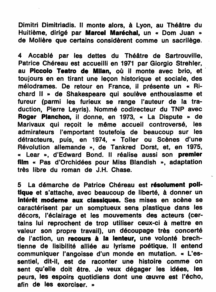 Prévisualisation du document Chéreau (Patrice)