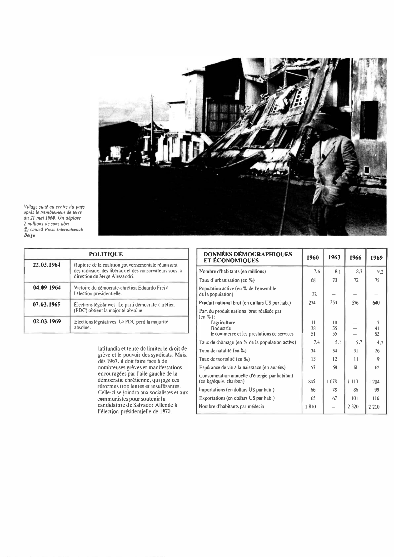 Prévisualisation du document Chili de 1960 à 1969 : Histoire