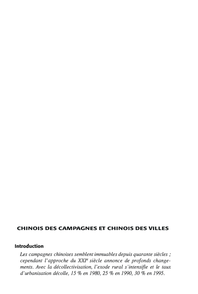 Prévisualisation du document CHINOIS DES CAMPAGNES ET CHINOIS DES VILLES