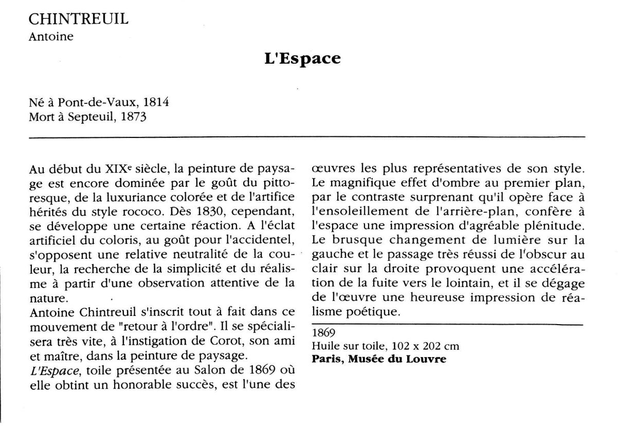Prévisualisation du document CHINTREUIL Antoine : L'Espace