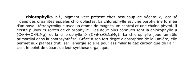 Prévisualisation du document chlorophylle.