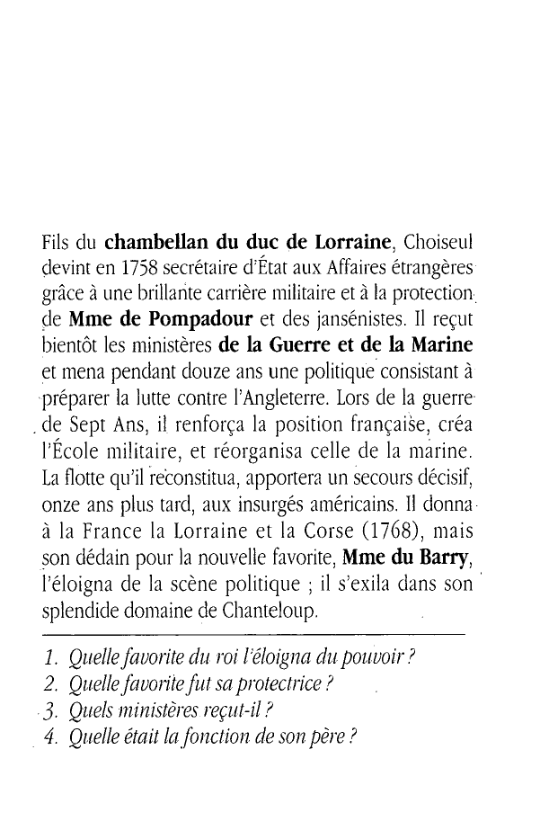 Prévisualisation du document Choiseul (1719-1785) - Un ministre inégal