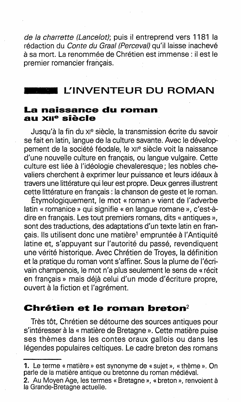 Prévisualisation du document Chrétien de Troyes: l'homme et son oeuvre