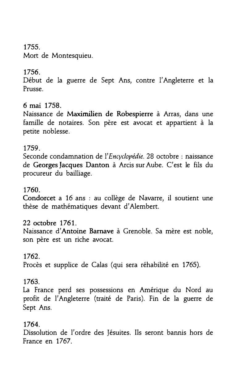 Prévisualisation du document Chronologie complète de la Révolution française