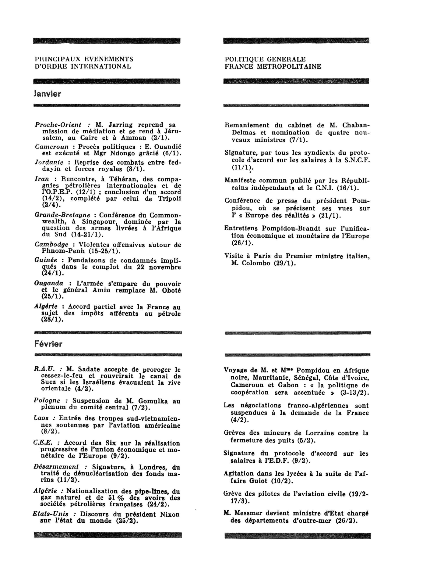 Prévisualisation du document Chronologie: L'année 1971 dans le monde