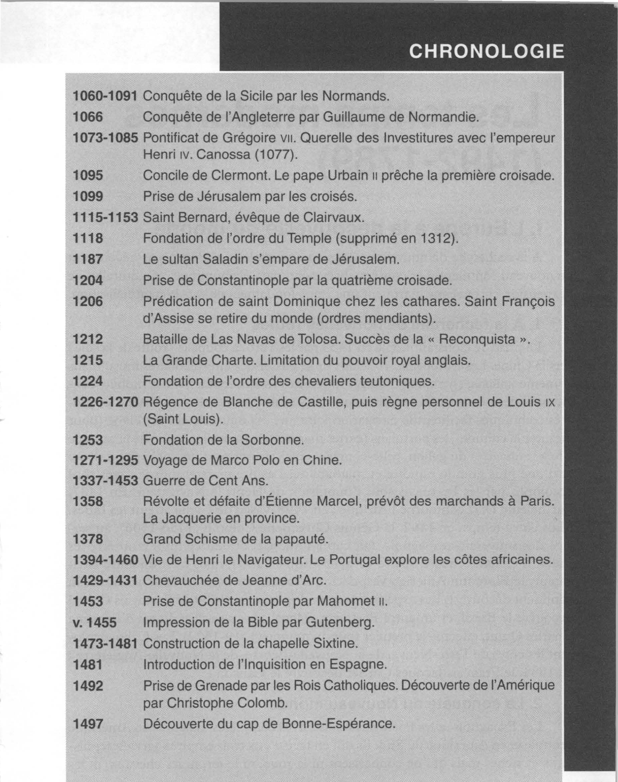 Prévisualisation du document Chronologie mondiale de 496 à 1497 (historie)
