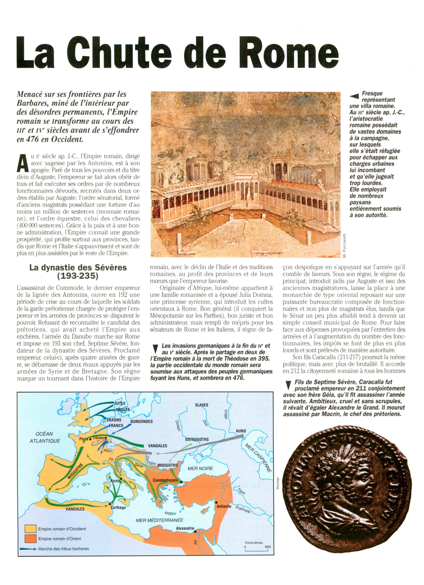Prévisualisation du document Chute de Rome (476) - Les invasions barbares provoquent la chute de l'Empire romain
