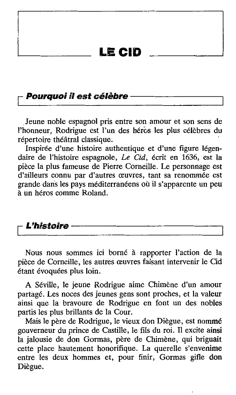Prévisualisation du document Cid, le [Pierre Corneille] - Fiche de lecture.