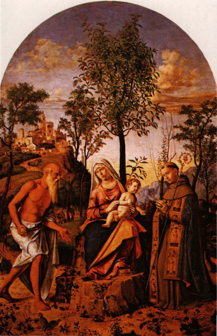Prévisualisation du document CIMA DA CONEGLIANO
Giovanni Battista Cima, dit: La Vierge à l'oranger (analyse du tableau).