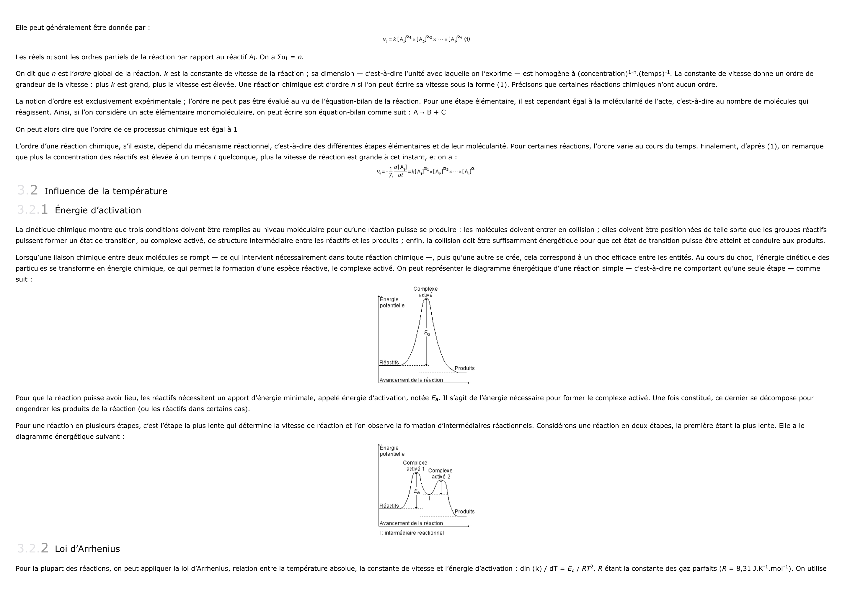 Prévisualisation du document cinétique chimique - chimie.