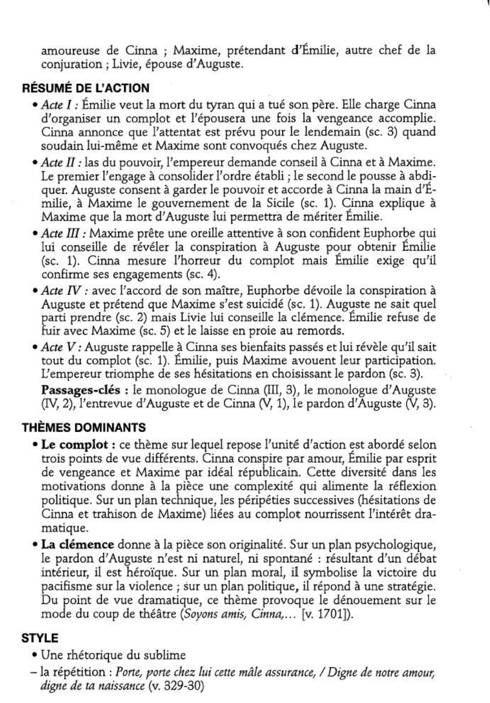 Prévisualisation du document Cinna  ou la Clémence d’Auguste 1642 Pierre Corneille  (analyse détaillée)