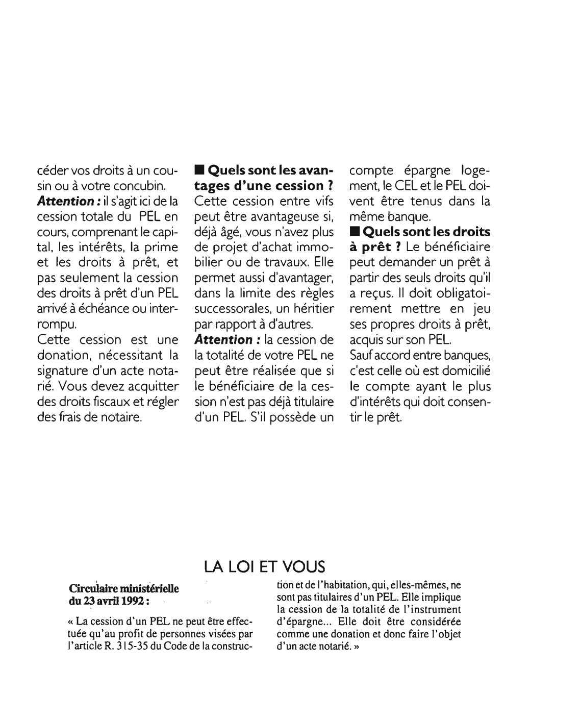 Prévisualisation du document Circulaire ministérielle du 23 avril 1992: commentaire