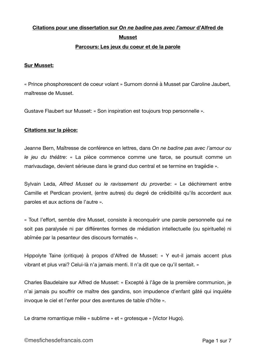 Prévisualisation du document citation dissertation on ne badine pas avec l’amour
