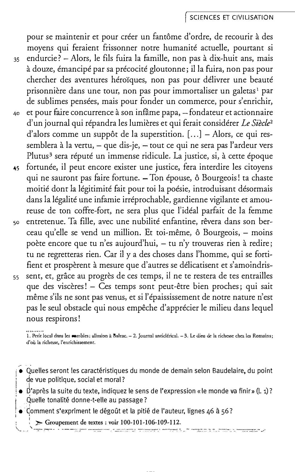 Prévisualisation du document Civilisation mécanique et spiritualité  Charles BAUDELAIRE