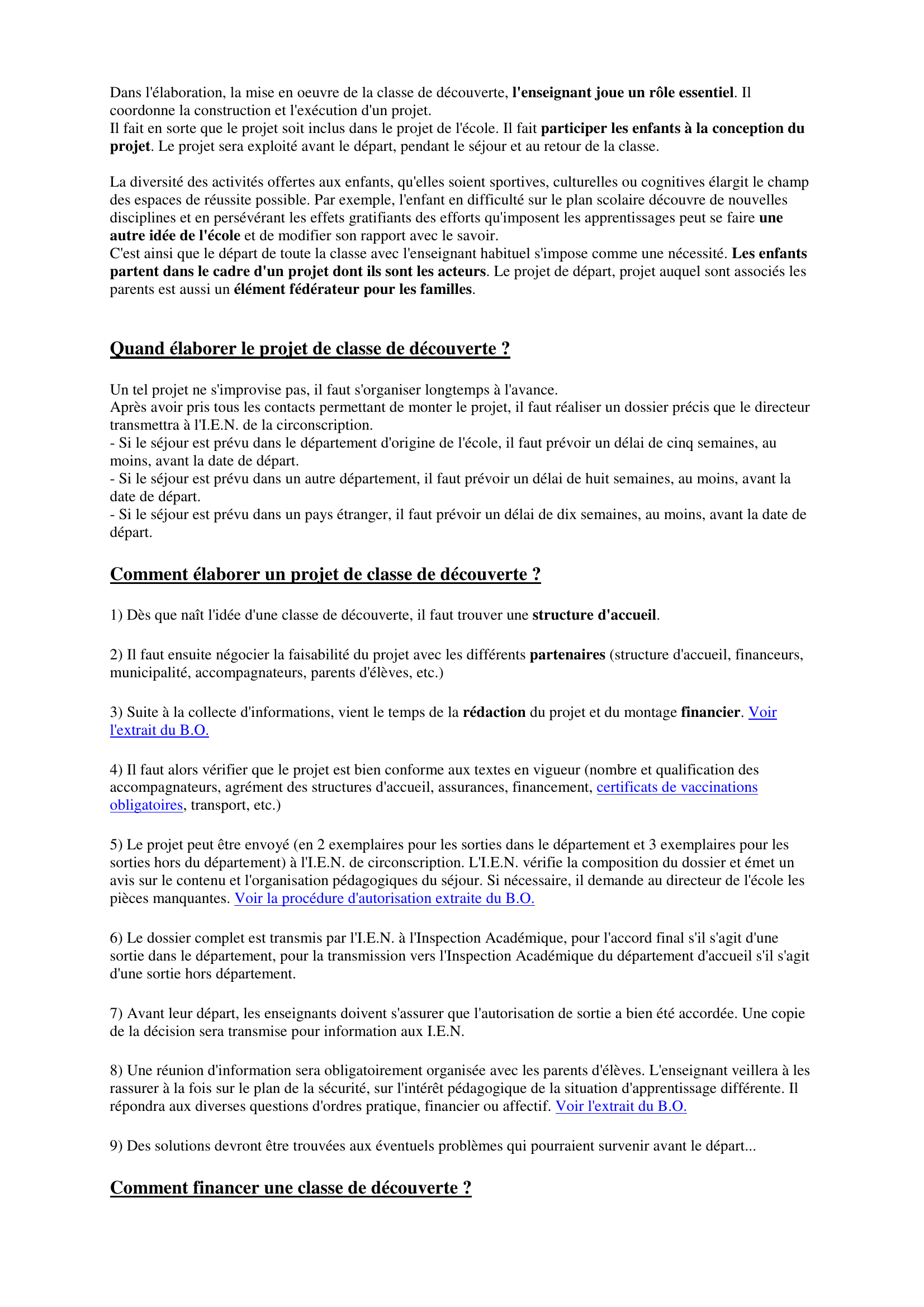 Prévisualisation du document CLASSE DE DECOUVERTE
Synthèse construite par Sylvain
sylvain.