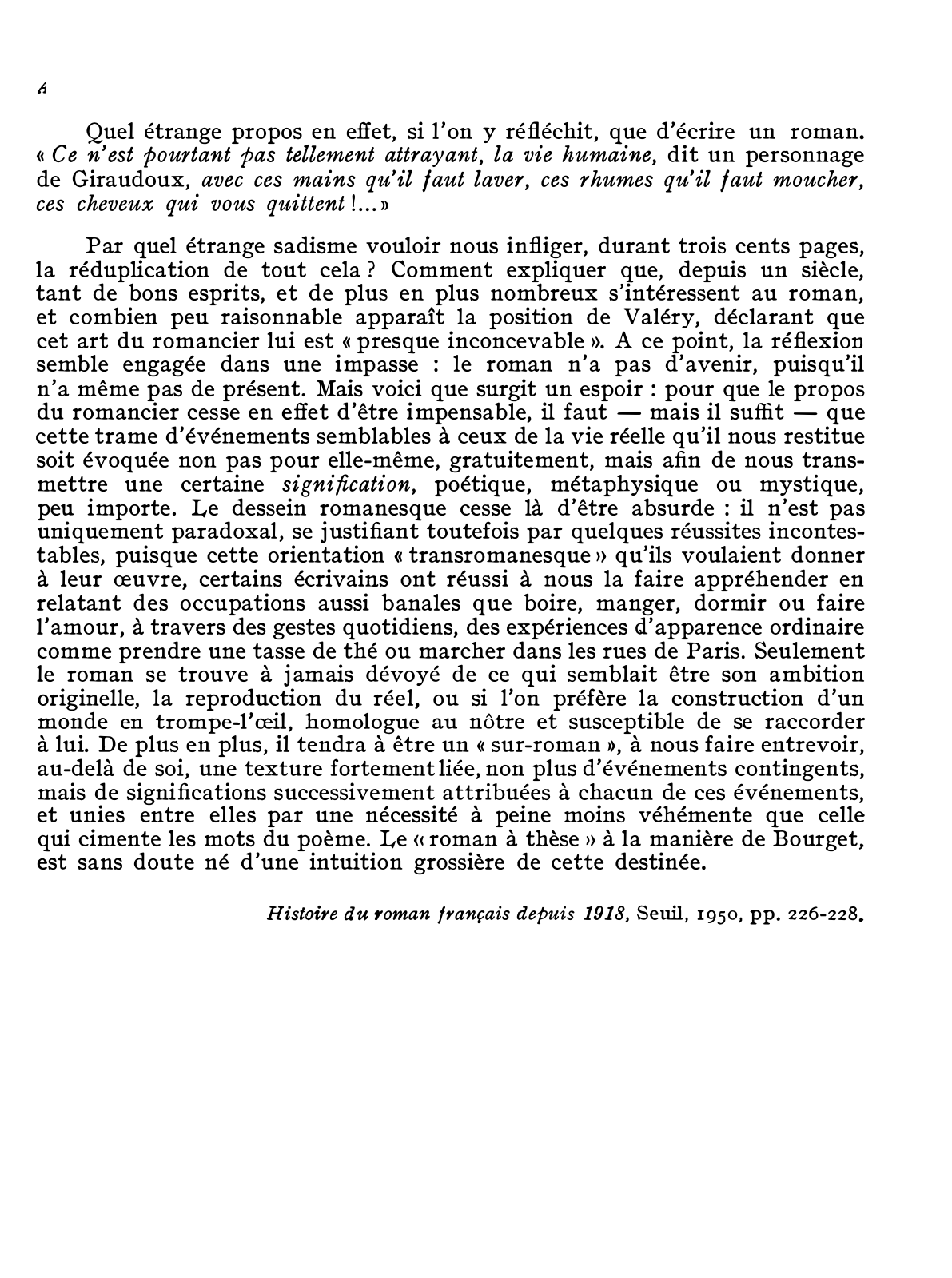 Prévisualisation du document Claude-Edmonde MAGNY (1913-1966)  La   crise du roman