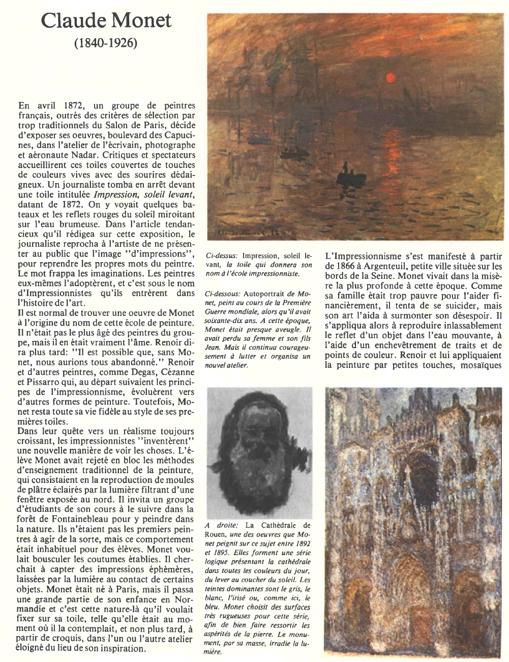 Prévisualisation du document Claude Monet