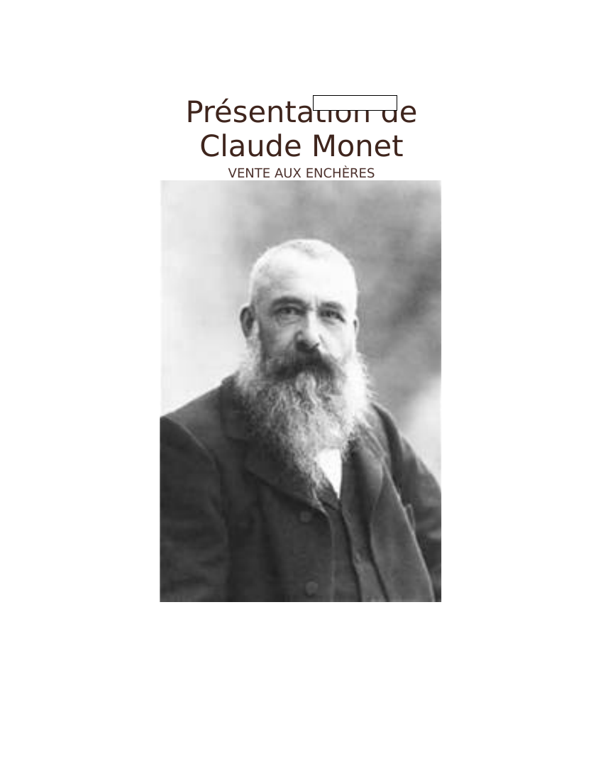 Prévisualisation du document Claude Monet