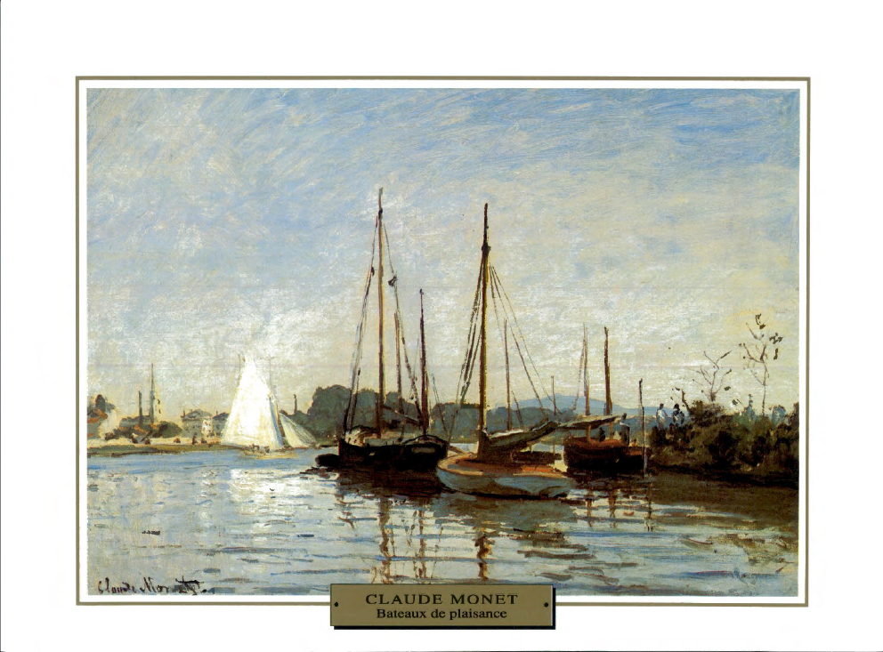 Prévisualisation du document Claude MONET
BATEAUX DE PLAISANCE